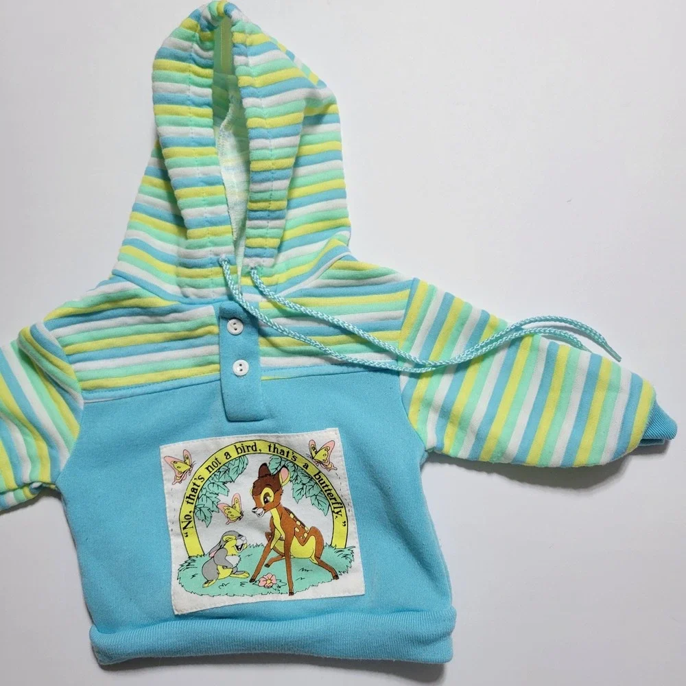 Vintage Disney Babies Bambi Collection Striped Fleece Set CATTON BROS 0-6 Months
